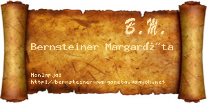 Bernsteiner Margaréta névjegykártya